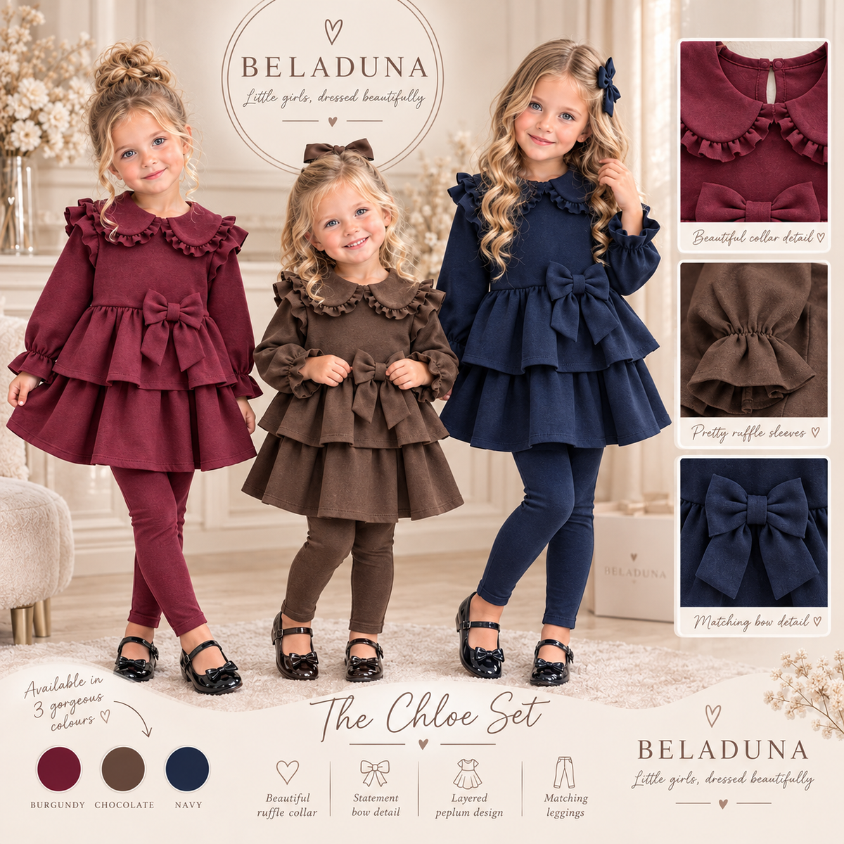 Chloe ruffled legging set